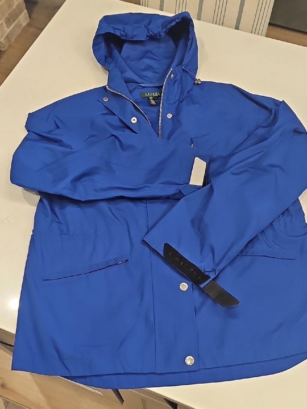 Ralph Lauren Royal Blue Hooded Raincoat